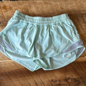 Women's Light Green Athletic Shorts